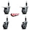 Service Caster 3.5'' Thermoplastic Rubber Swivel 1'' Expanding Stem Caster Set 2 Total Lock Brakes, 4PK SCC-EXTTL20S3514-TPRB-2-S-2-1 - alternate 4